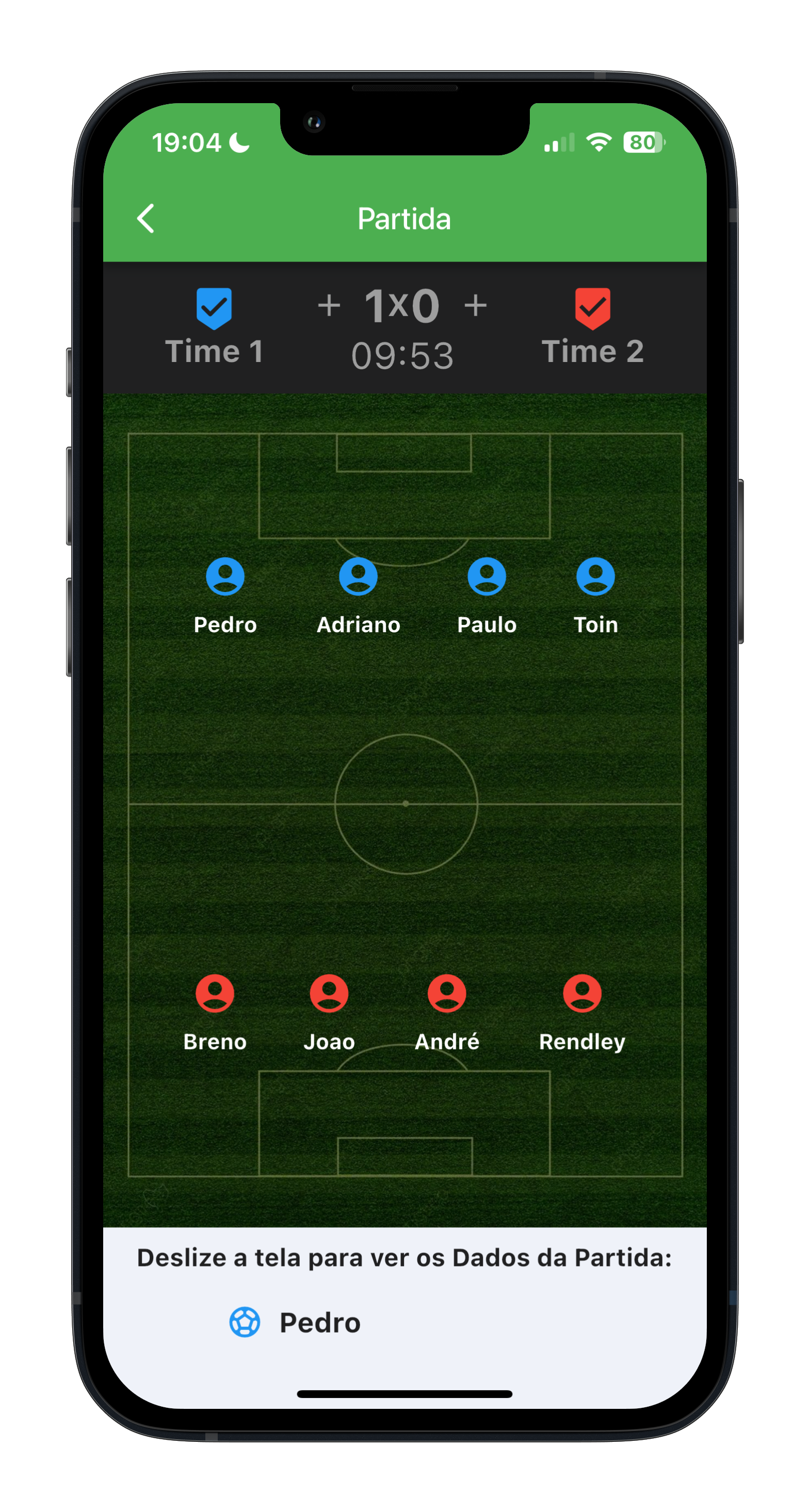 Partida no Sorteio de Times